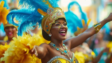 Fototapete Karneval Frevo dancers at the street carnival in Brazil  © STOCKER