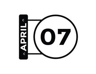  May 7 calendar icon Date Month calendar icon vector illustration
