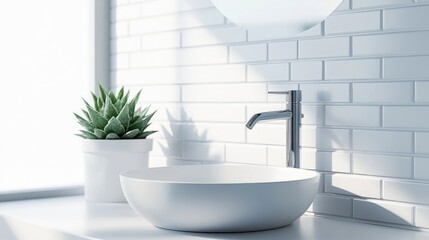 Modern Bathroom Sink with Elegant Design and Natural Elements