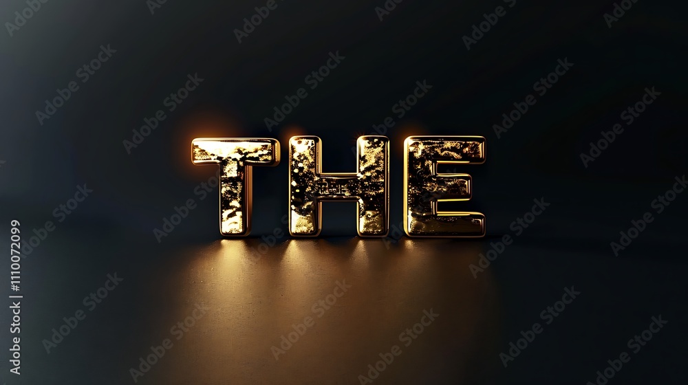 Poster a shiny golden word 