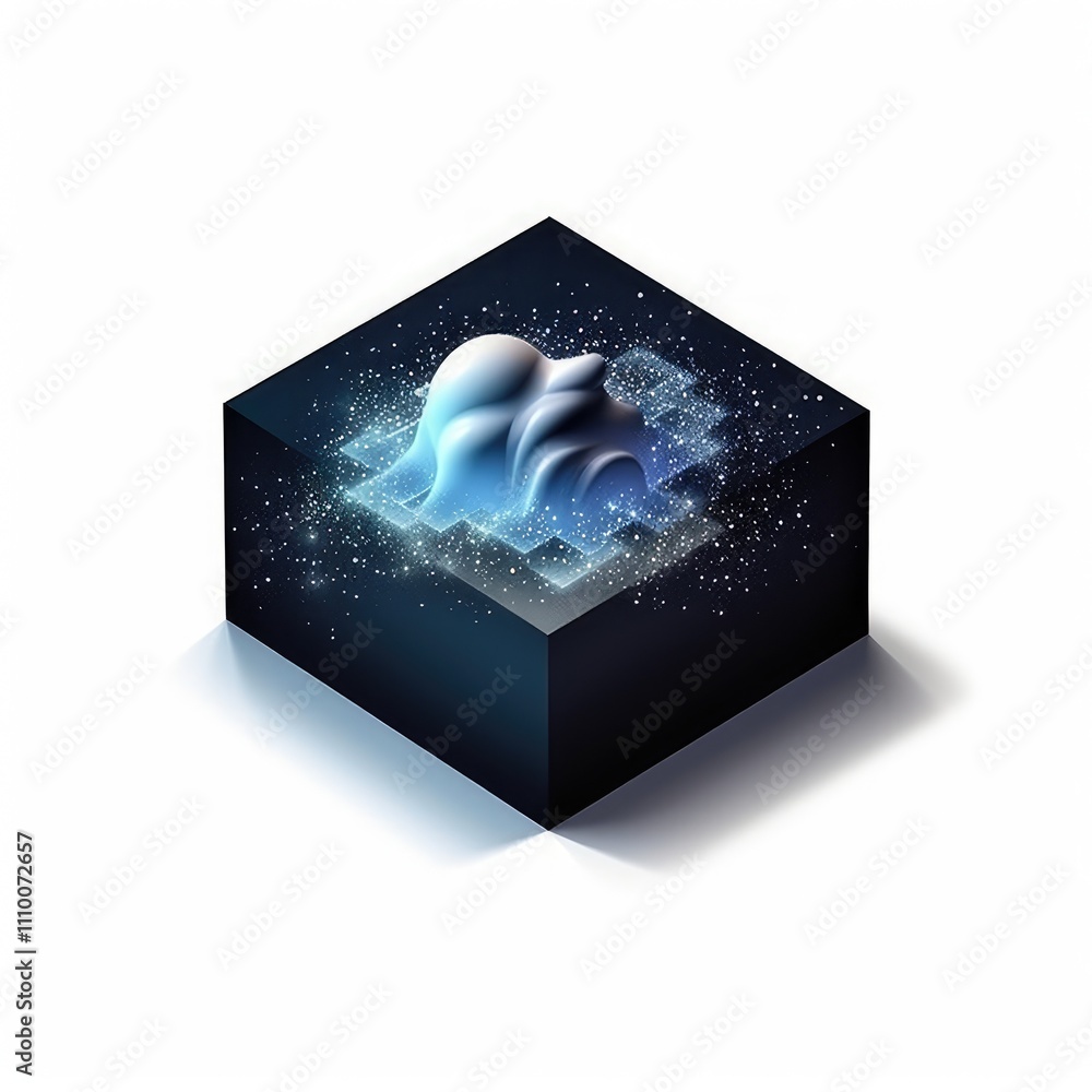 Poster abstract 3d cloud data cube.
