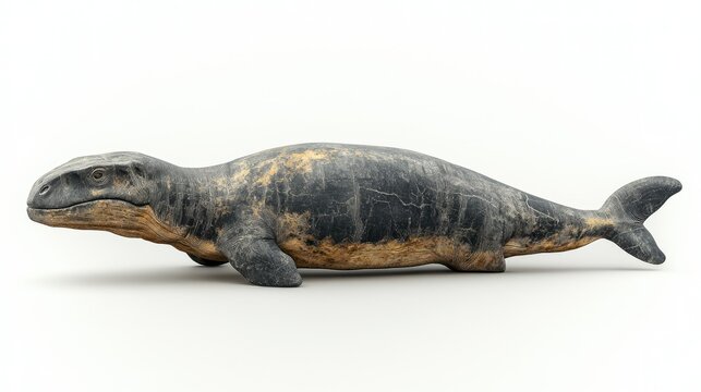 3D render of an extinct whale-like marine reptile.