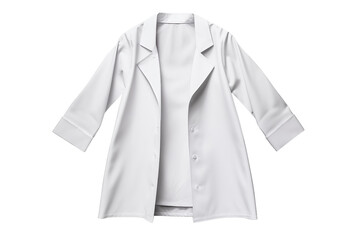 white lapcoat isolated on transparent background. Generative ai