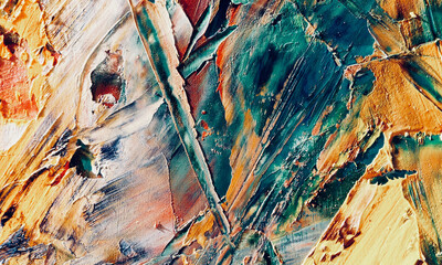 Abstract art background . Hand painting artwork on canvas .