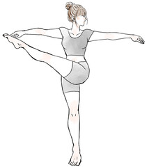 ヨガをする女性