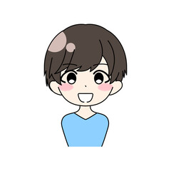 男の子の正面のイラスト