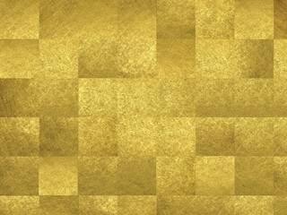 質感のある金色の和紙素材。市松模様。金箔風