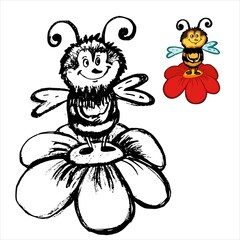 bee and flower