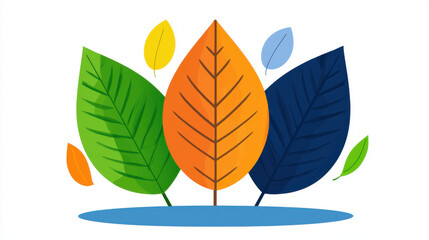 Obraz premium Colorful leaves representing nature beauty and diversity