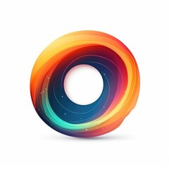 Abstract colorful swirl circle design.
