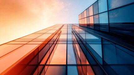 Close-up modern building glass facade appears to be Exterior