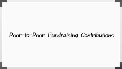 Peer-to-Peer Fundraising Contributions のホワイトボード風イラスト