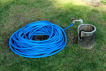 hose on the grass