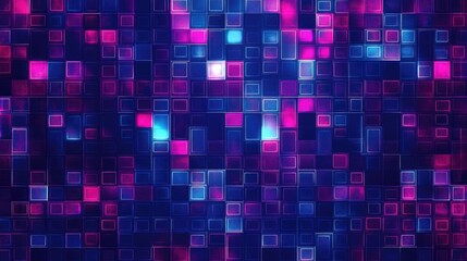 Fototapeta premium Abstract glowing square grid pattern.