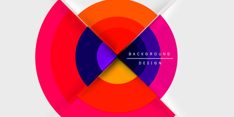 Obraz premium Techno circles and semi circles. Vector Illustration For Wallpaper, Banner, Background, Card, Book Illustration, landing page