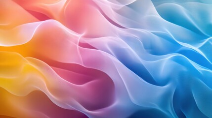 Obraz premium A captivating visual of a series of colorful, abstract waves flowing seamlessly into each other, creating a unified ocean