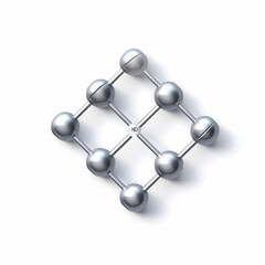 Obraz premium Abstract metallic sphere network.