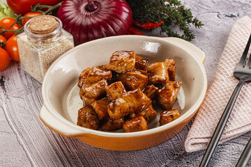 Chicken fillet with soya teriyaki sauce