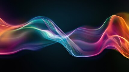 A captivating visualization of abstract, multi-colored waves merging to form a unified, radiant aurora on a clean backdrop