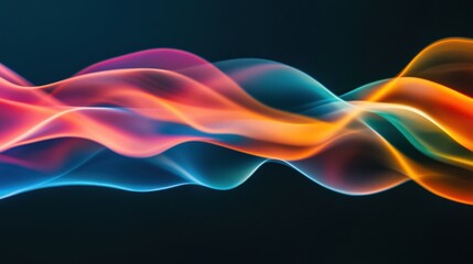 A captivating visualization of abstract, multi-colored waves merging to form a unified, radiant aurora on a clean backdrop