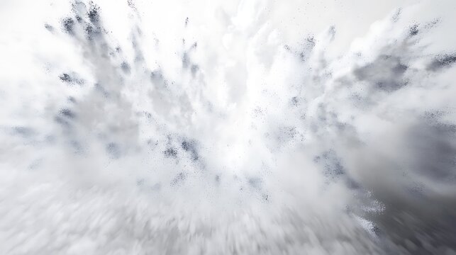 Radiant holi powder scattering outward dynamically in a clean white panorama