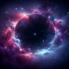 Obraz premium Abstract cosmic scene with vibrant colors.