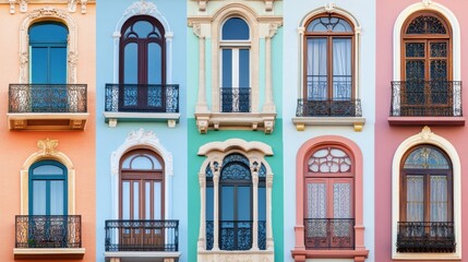 Obraz premium A collection of diverse architectural elements from around the world, symbolizing cultural diversity and heritage, minimalistic photography style