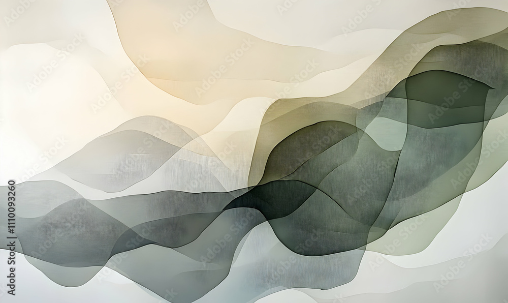 Aufkleber abstract waves of soft colors creating a serene, flowing composition.