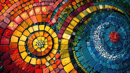 Colorful mosaic art