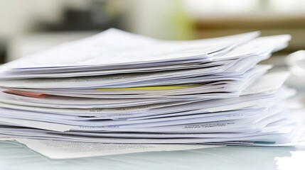 Medical bills paperwork scattered on a desk, symbolizing the financial burden and administrative challenges faced by patients and healthcare providers in managing medical expenses.
