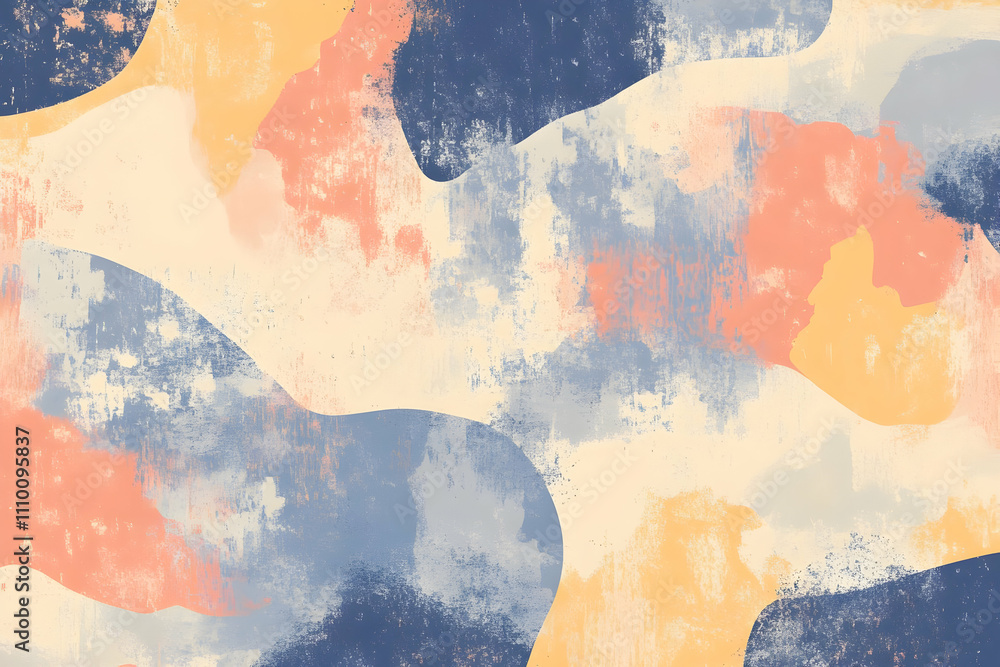 Poster abstract textured pattern featuring soft colors in a fluid, organic design.