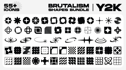 Mega bundle Y2K Vector Design Pack: Retro Futuristic Abstract Shapes, Vibrant Geometric Elements, and Editable Templates for Posters, Stickers, Logos, Social Media, and More