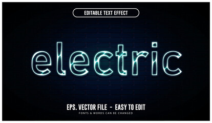 Electric editable text effect