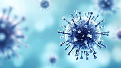 Obraz premium Blue cancer cells