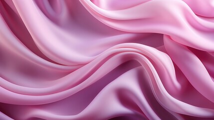 Fototapeta premium Pink silk fabric draped close up