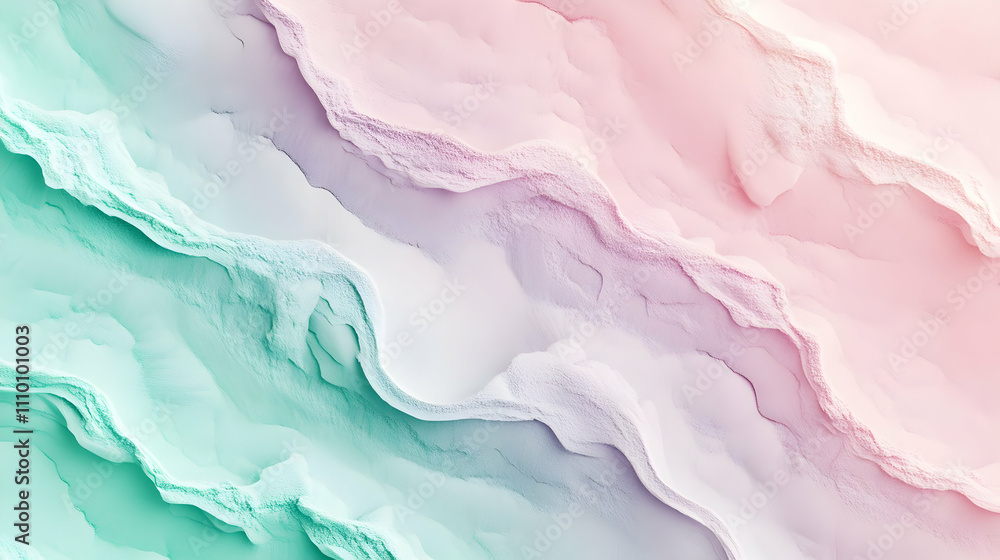 Poster abstract pastel waves creating a smooth, flowing texture.