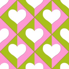 seamless pattern with hearts