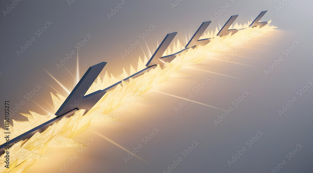 Poster a modern, stylized depiction of a lightning bolt with glowing edges, creating a dynamic and energeti