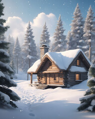 Festive Home Decor with Christmas Tree and Gifts by the Fireplace