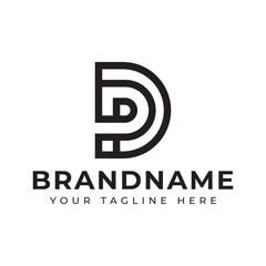 Obraz premium Letters DP Monogram Logo, suitable for any business with PD or DP initials