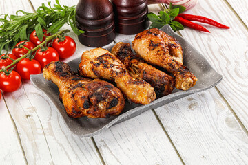 Hot and tasty chicken drumstick barbecue