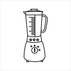 Thin line blender icon. Vector illustration isolated on a white background. Simple outline pictogram of blender.