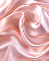 Obraz premium 4渦巻き模様の生地のシルク 柔らかいサテンの波の織物 Gererated AI