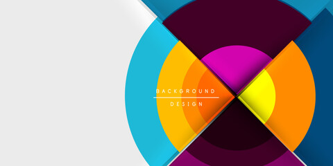 Obraz premium Techno circles and semi circles. Vector Illustration For Wallpaper, Banner, Background, Card, Book Illustration, landing page