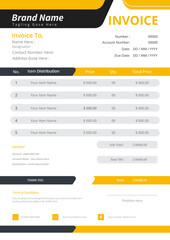 Creative clean invoice  template design vector . 