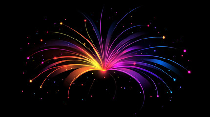 Colorful new year fireworks set