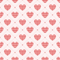 Vector seamless pattern with hearts. Design for Valentine's Day.