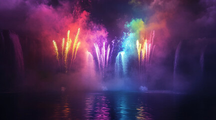 Happy new year in night