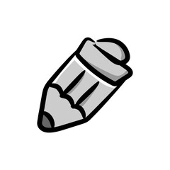 Hand-drawn pencil illustration, colored back-to-school icon