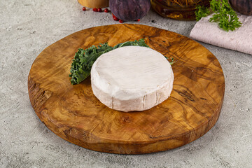 Gourmet round creamy Camembert cheese